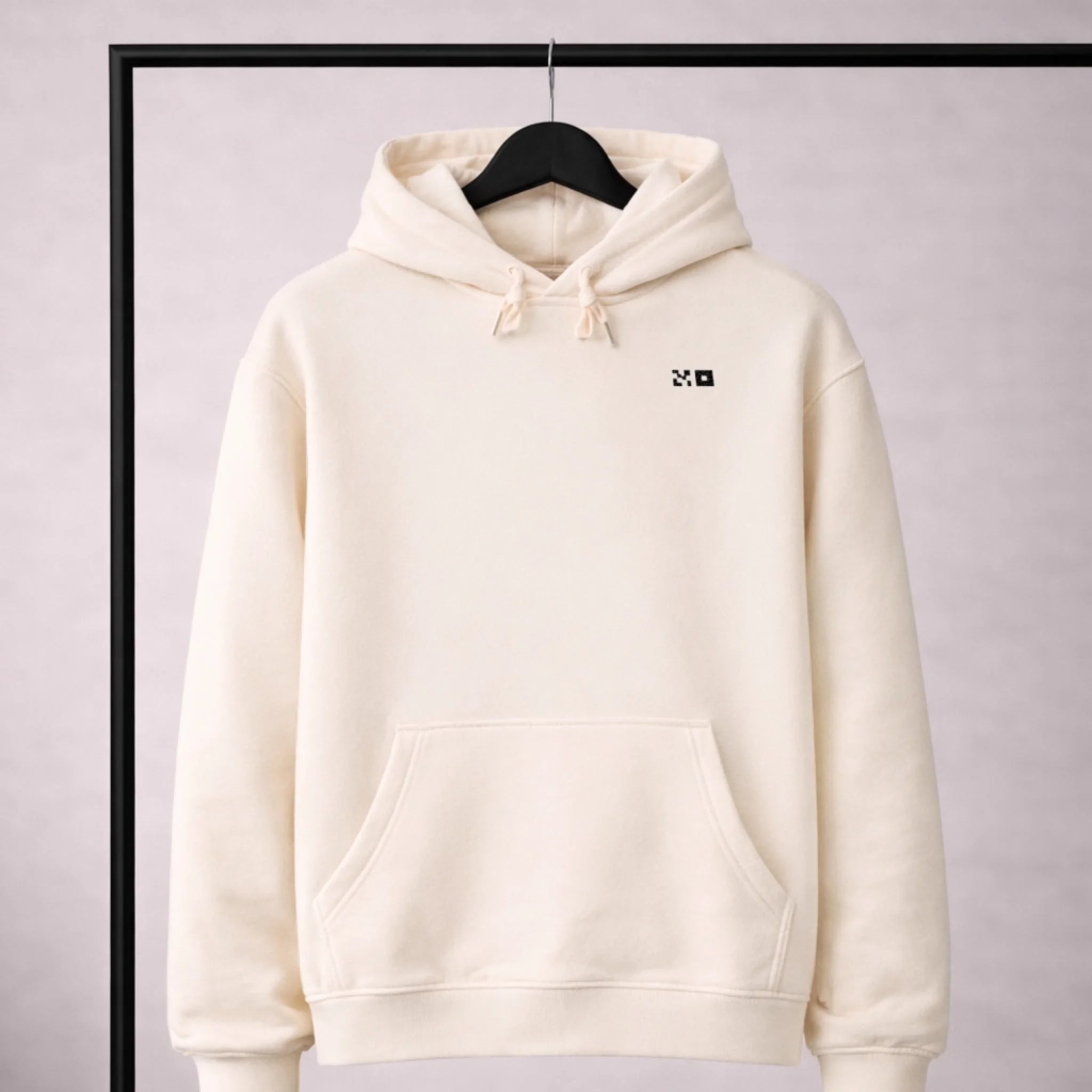 Hoodie Beige Front