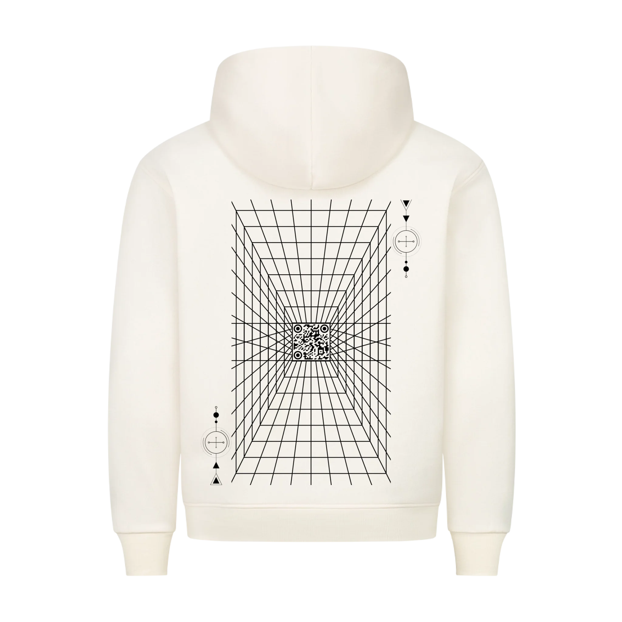 HigherBlanks Premium Hoodie Beige Back 