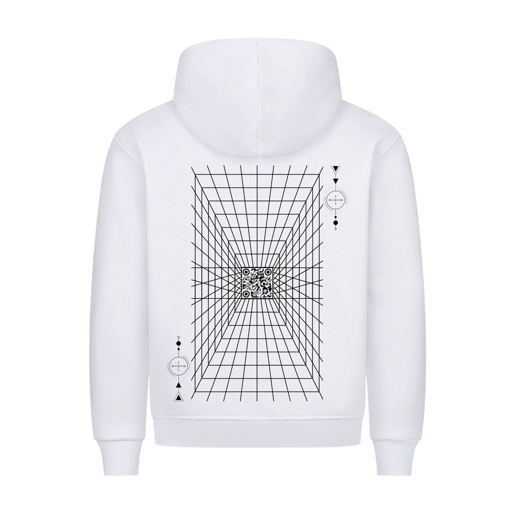 HigherBlanks Premium Hoodie white back