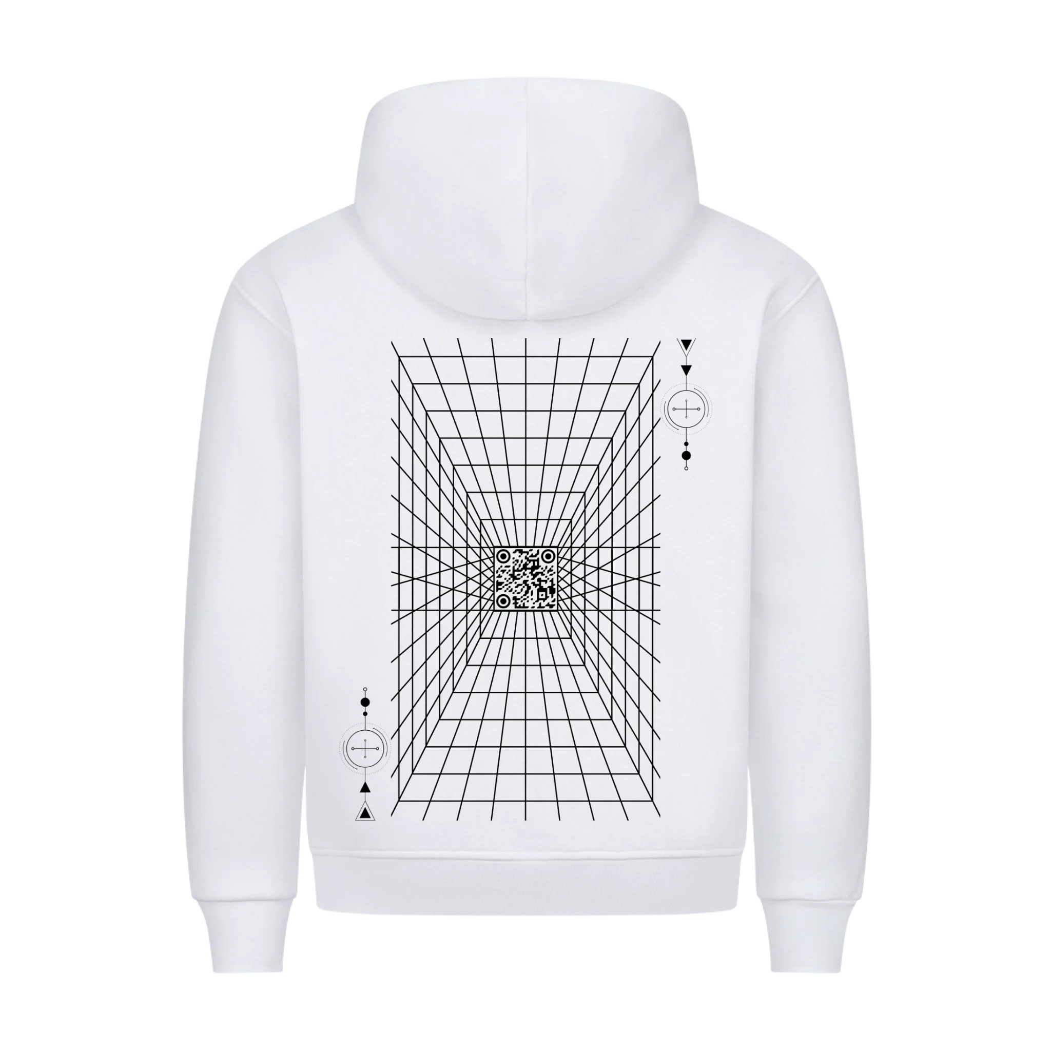 HigherBlanks Premium Hoodie white back