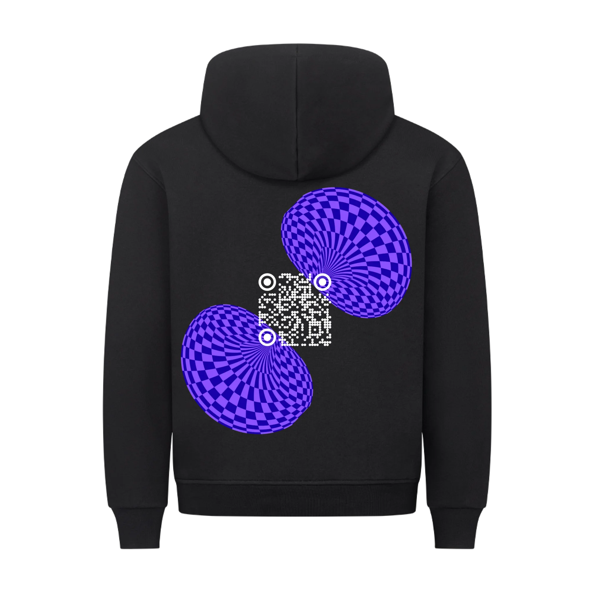 HigherBlanks Premium Hoodie Black back 