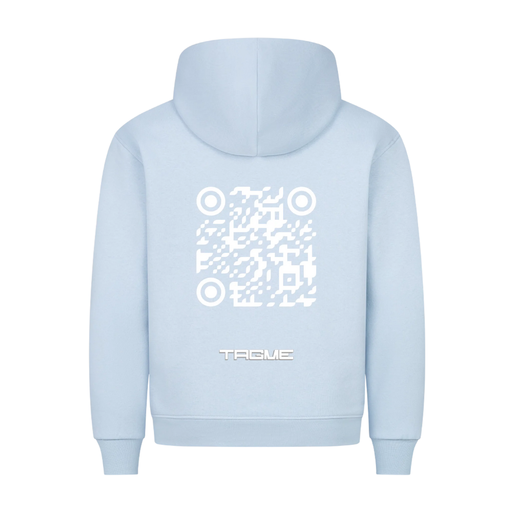 HigherBlanks Premium Hoodie Blue Back