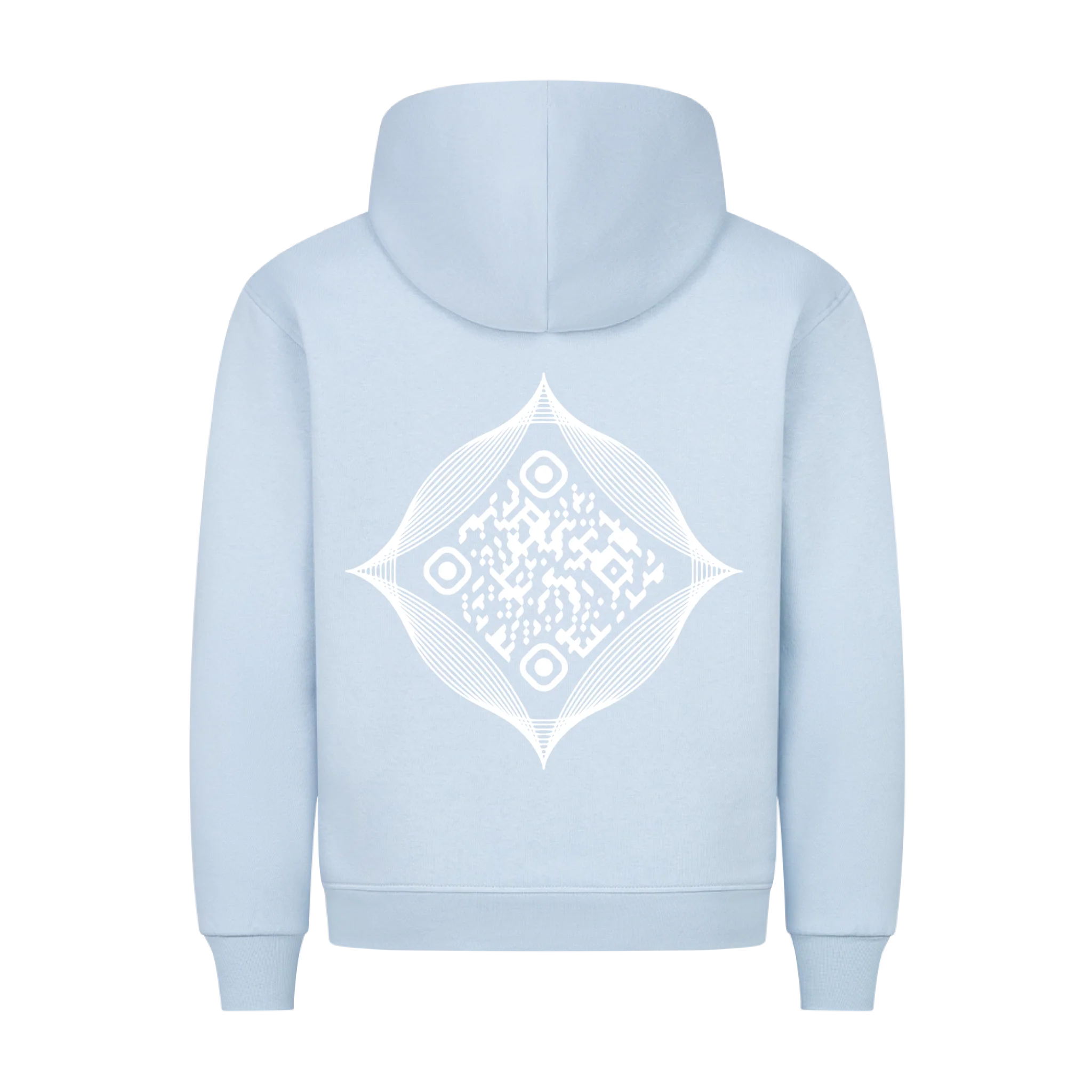 HigherBlanks Premium Hoodie Blue Back