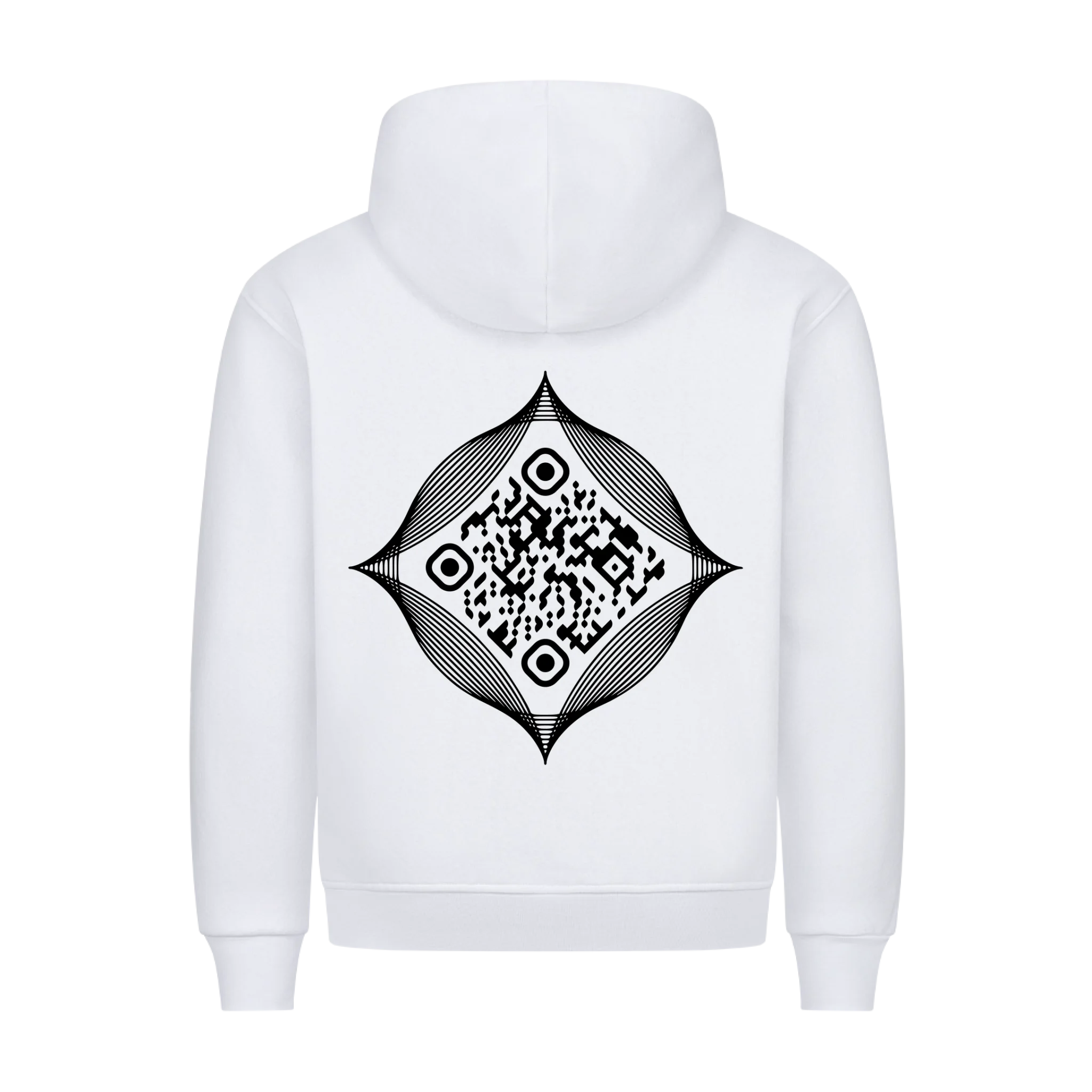 HigherBlanks Premium Hoodie white back
