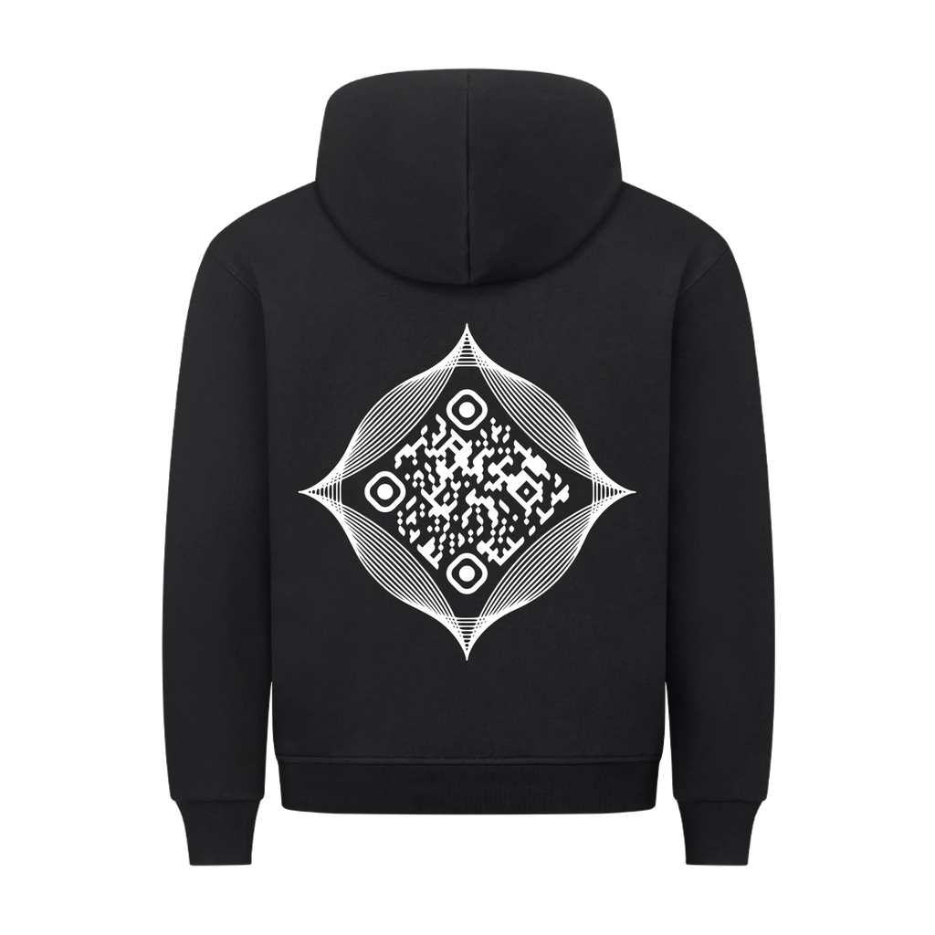HigherBlanks Premium Hoodie Black back 