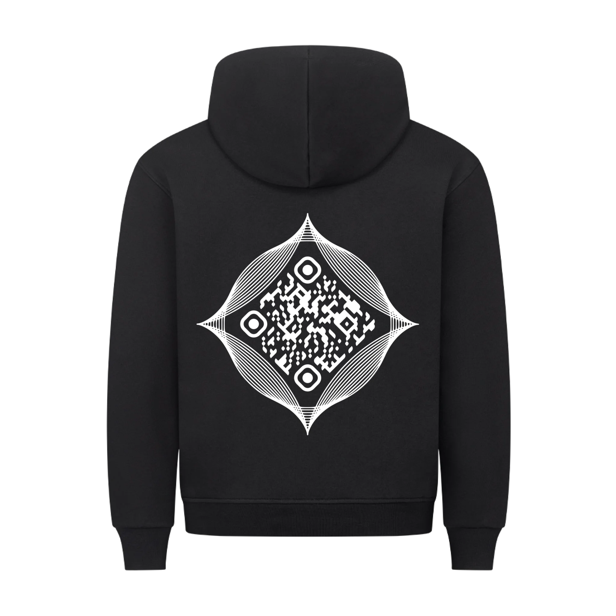 HigherBlanks Premium Hoodie Black back 