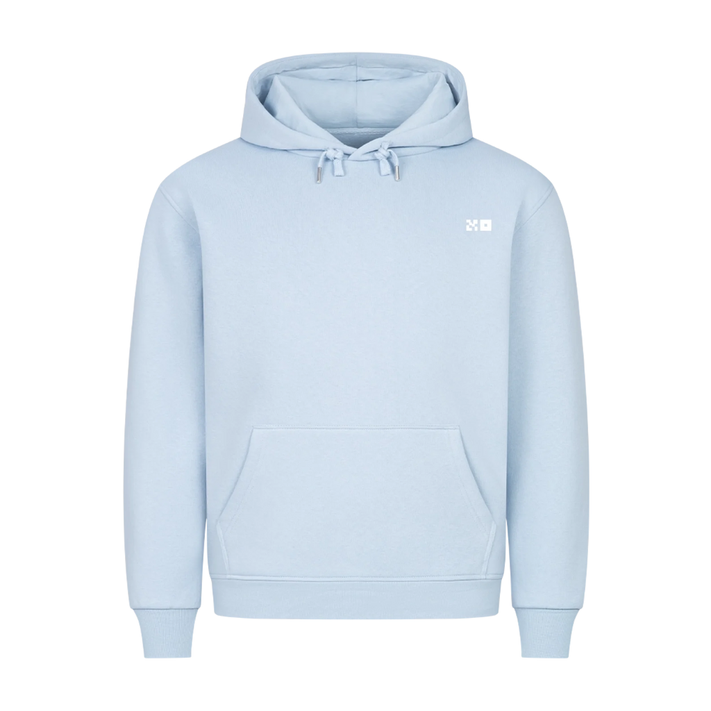 HigherBlanks Premium Hoodie Blue Front 