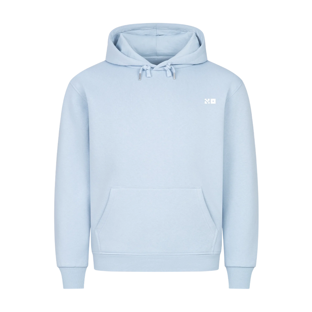 HigherBlanks Premium Hoodie Blue Front 