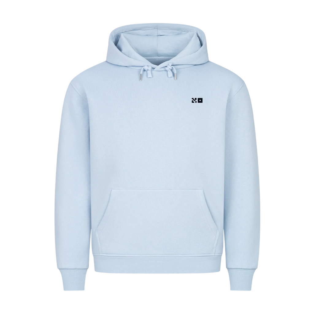 HigherBlanks Premium Hoodie Blue Front 