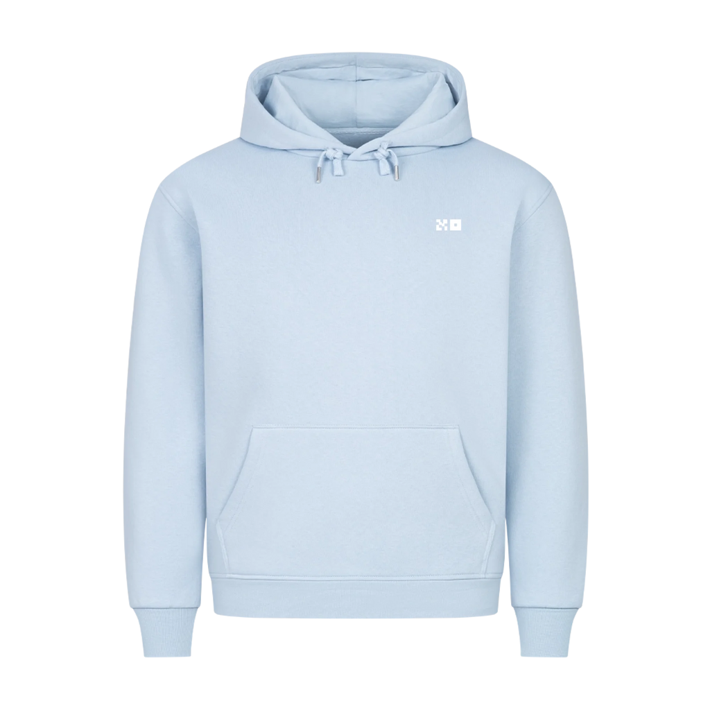 HigherBlanks Premium Hoodie Blue Front 